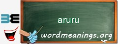 WordMeaning blackboard for aruru